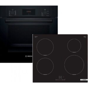 Bosch HBF134EB2 + PUE611BB5E Σετ Εντοιχισμού 66lt με Επαγωγικές Εστίες Μαύρο