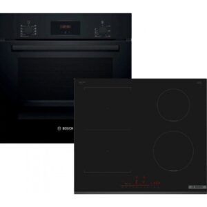 Bosch HBF134EB2 + PVS631HB1E Σετ Εντοιχισμού 66lt με Επαγωγικές Εστίες Μαύρο
