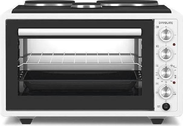Davoline Urban Chef 3703 Ηλεκτρικό Φουρνάκι 37lt με 3 Εστίες Λευκό