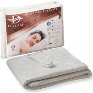 Dream Eco 910314 Ηλεκτρική Υπέρδιπλη Κουβέρτα Πλενόμενη Λευκή 60W 155x170cm