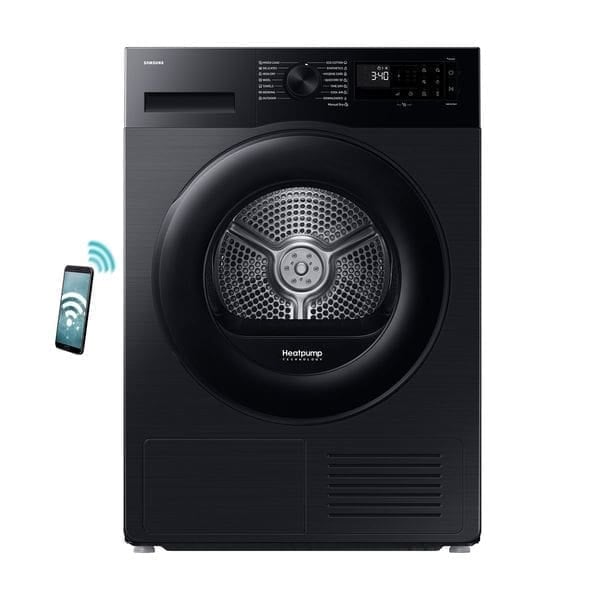 SAMSUNG DV90DG52A0ABLE Στεγνωτήριο Black 9kg C με Αντλία Θερμότητας
