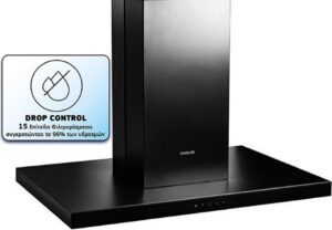 Davoline Square 090 BL Απορροφητήρας Νησίδα 90cm Μαύρος