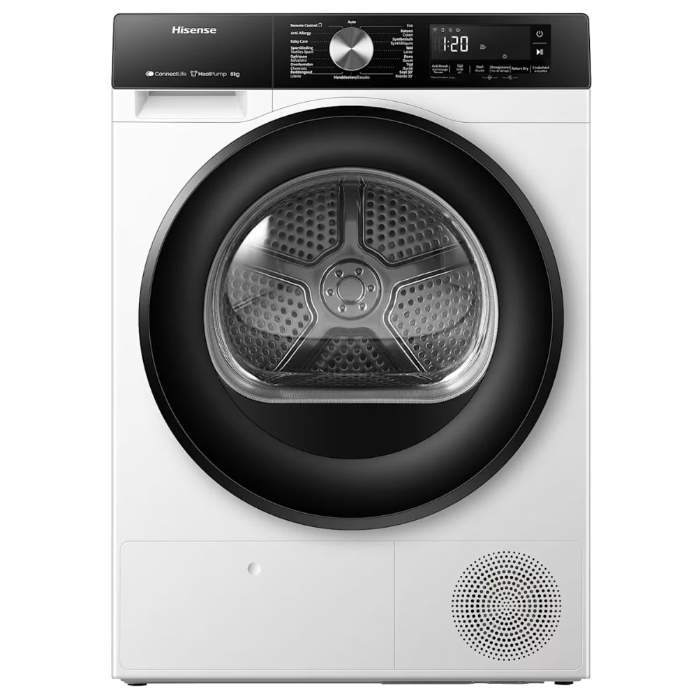 Hisense DH3S802BW2 Στεγνωτήριο Ρούχων 8kg με Αντλία Θερμότητας