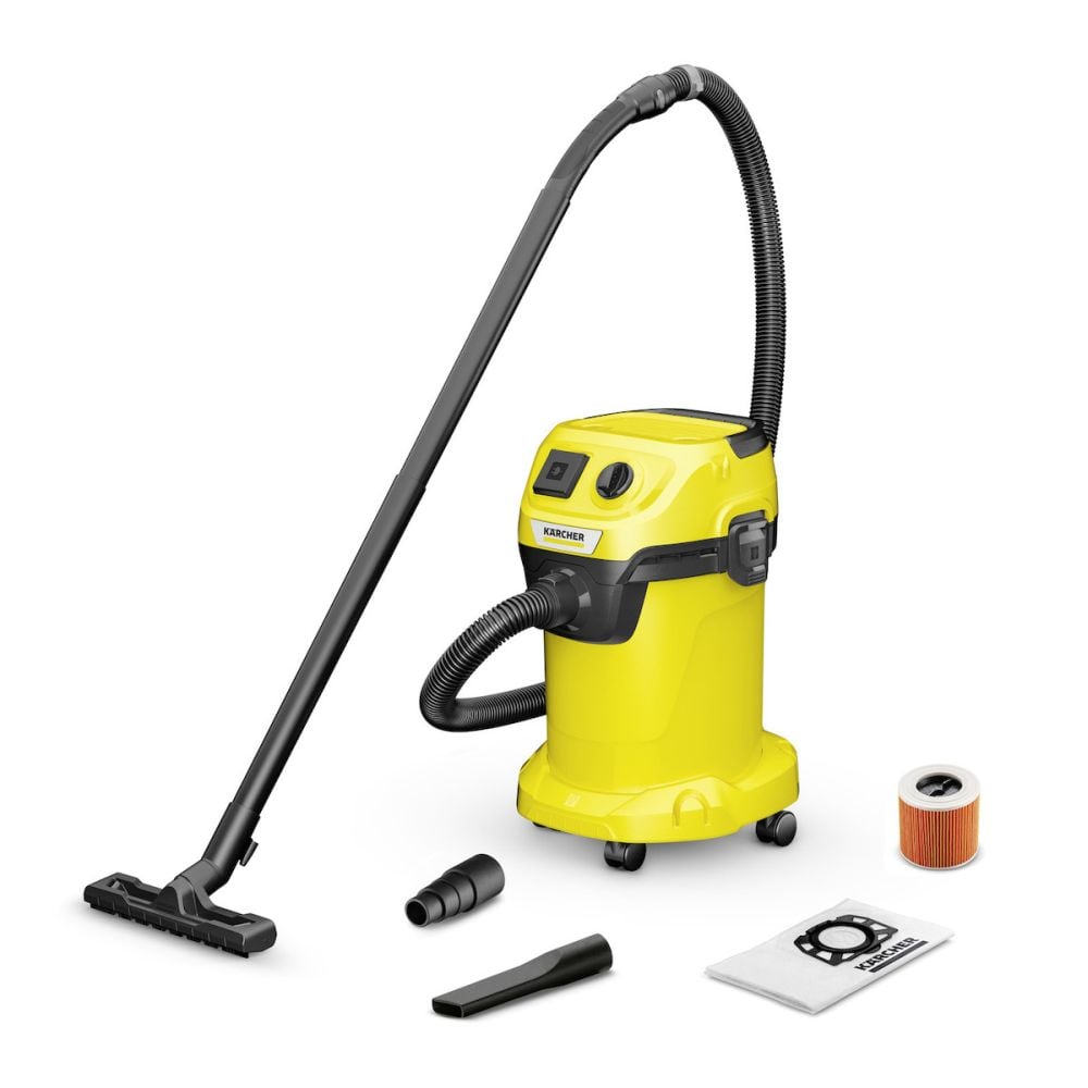 Karcher WD 3 P V-19/4/20 Σκούπα Υγρών / Στερεών 1000W με Πλαστικό Κάδο 19lt 1.628-177.0