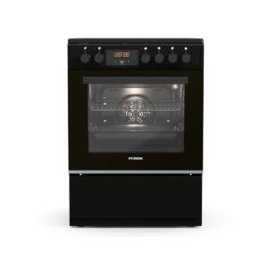 Hyundai HCVC25V-7261V/BL Κουζίνα 69lt με Κεραμικές Εστίες Π60εκ. Μαύρη