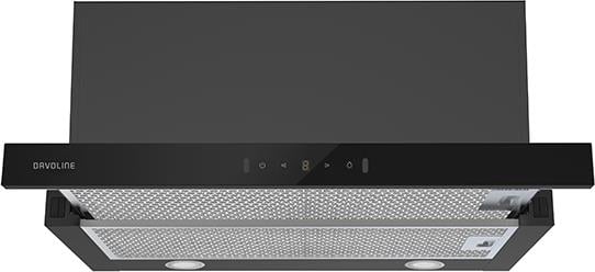 Davoline Supreme Black Glass 60 BL Συρόμενος Απορροφητήρας 60cm Μαύρος