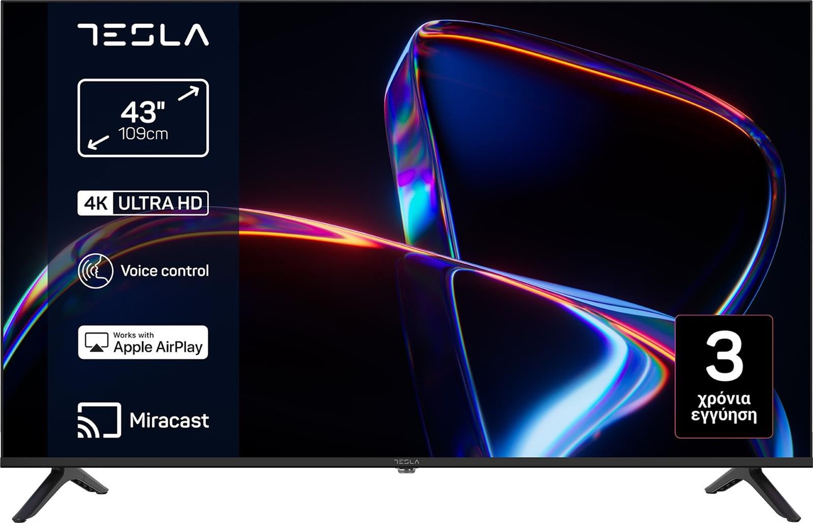 Tesla 43H665BUV Smart Τηλεόραση 43" 4K UHD LED HDR 2026