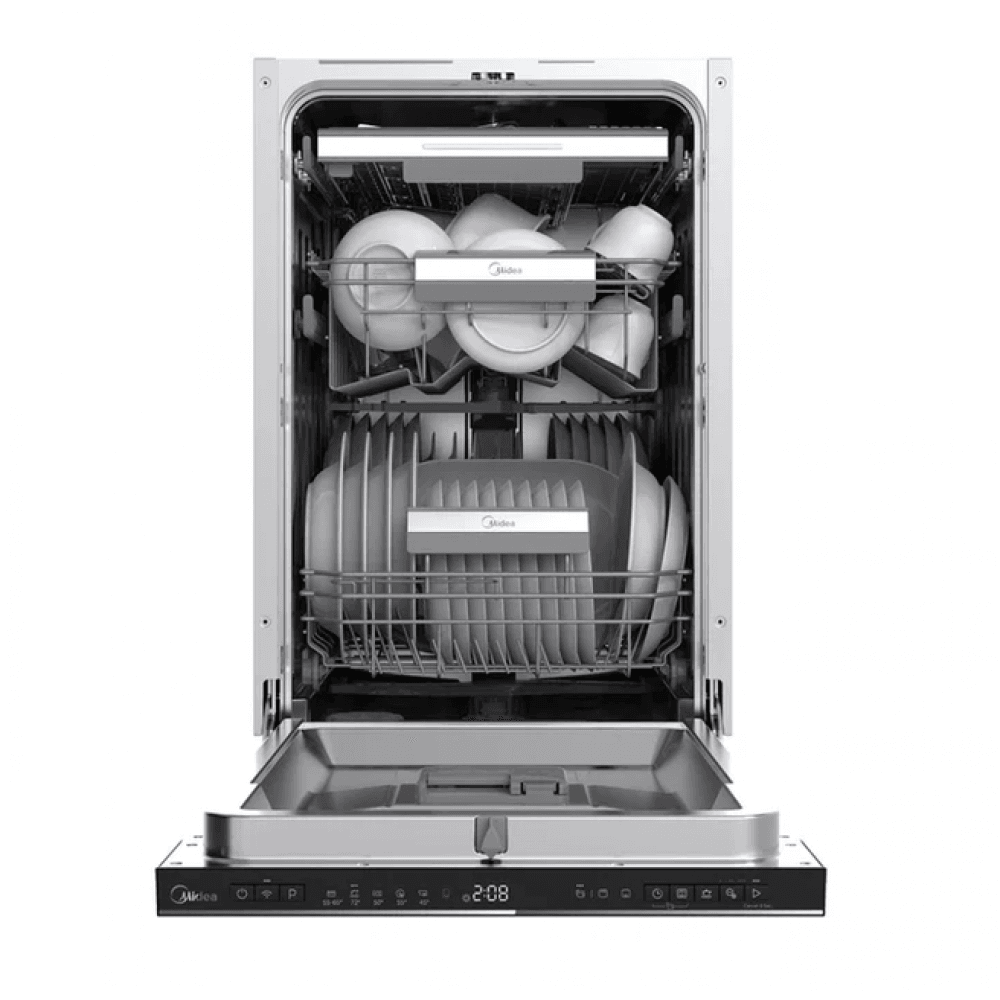 MIDEA MDWEB1004MB-WI Εντοιχιζόμενο Πλυντήριο Πιάτων 10 Σερβίτσια 44.8cm με Wi-Fi